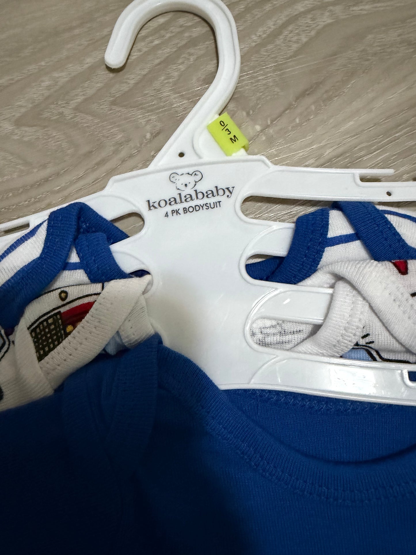 Baby Clothes - Blue Big Truck Onesies 0-3 months 3pk (NEW)