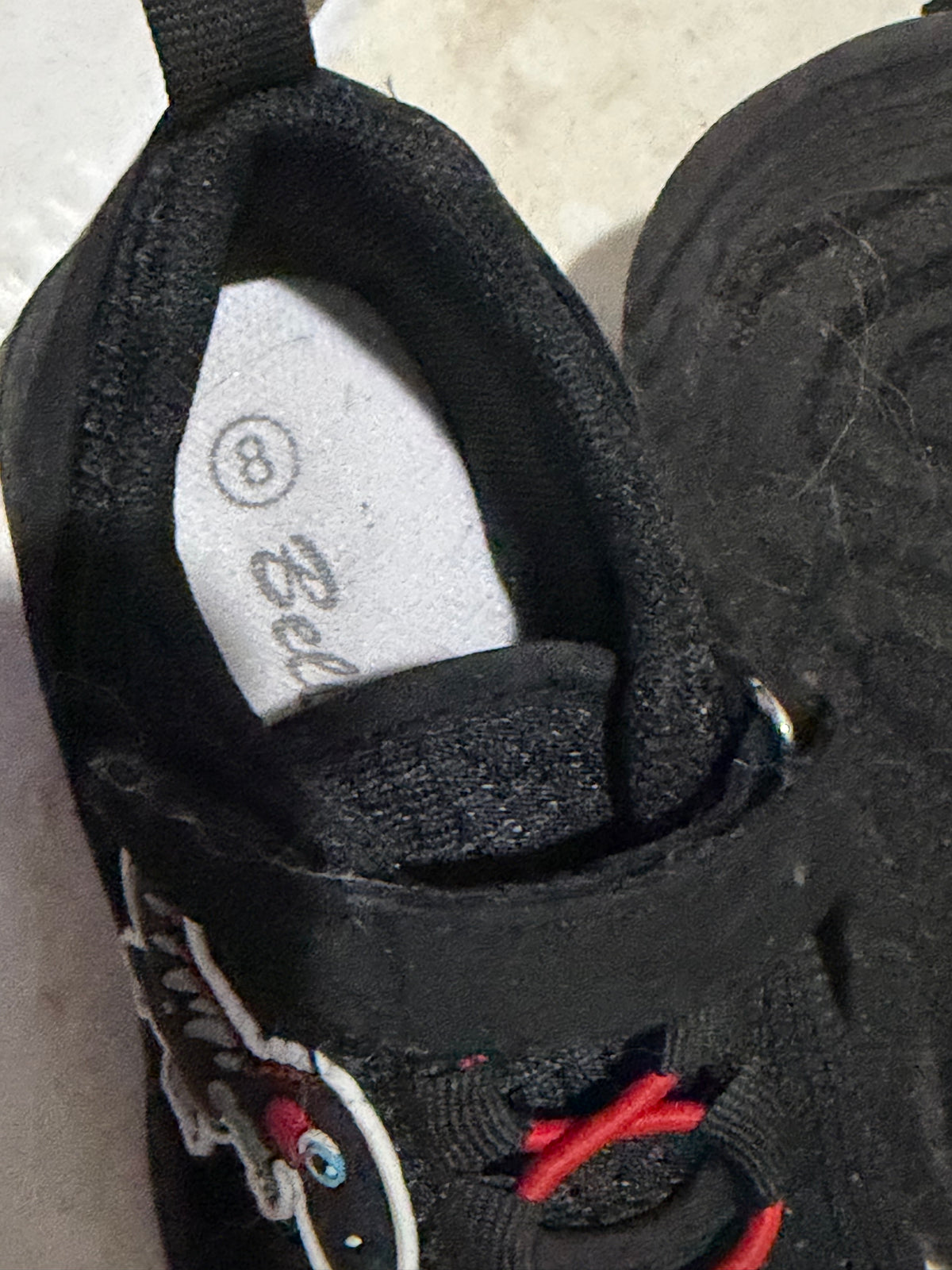 Little Boy shoes - Black with Dino Size 8