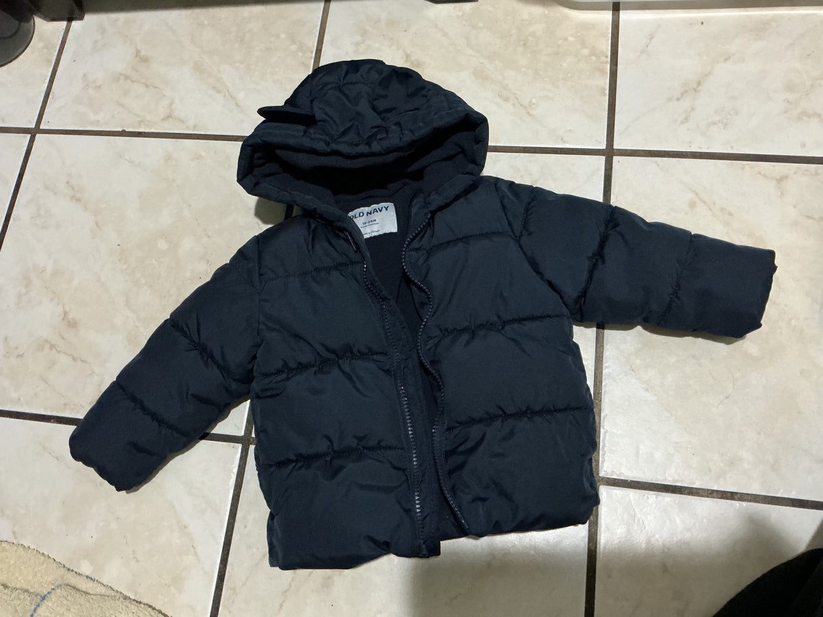 Old Navy - Bear Blue Hoodie Size 18-24 Months (Used)