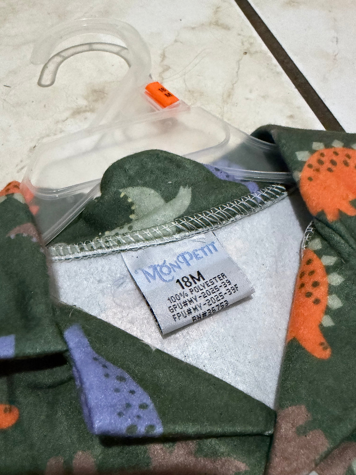 Baby Clothes - Dino Pajamas Set 18 Months