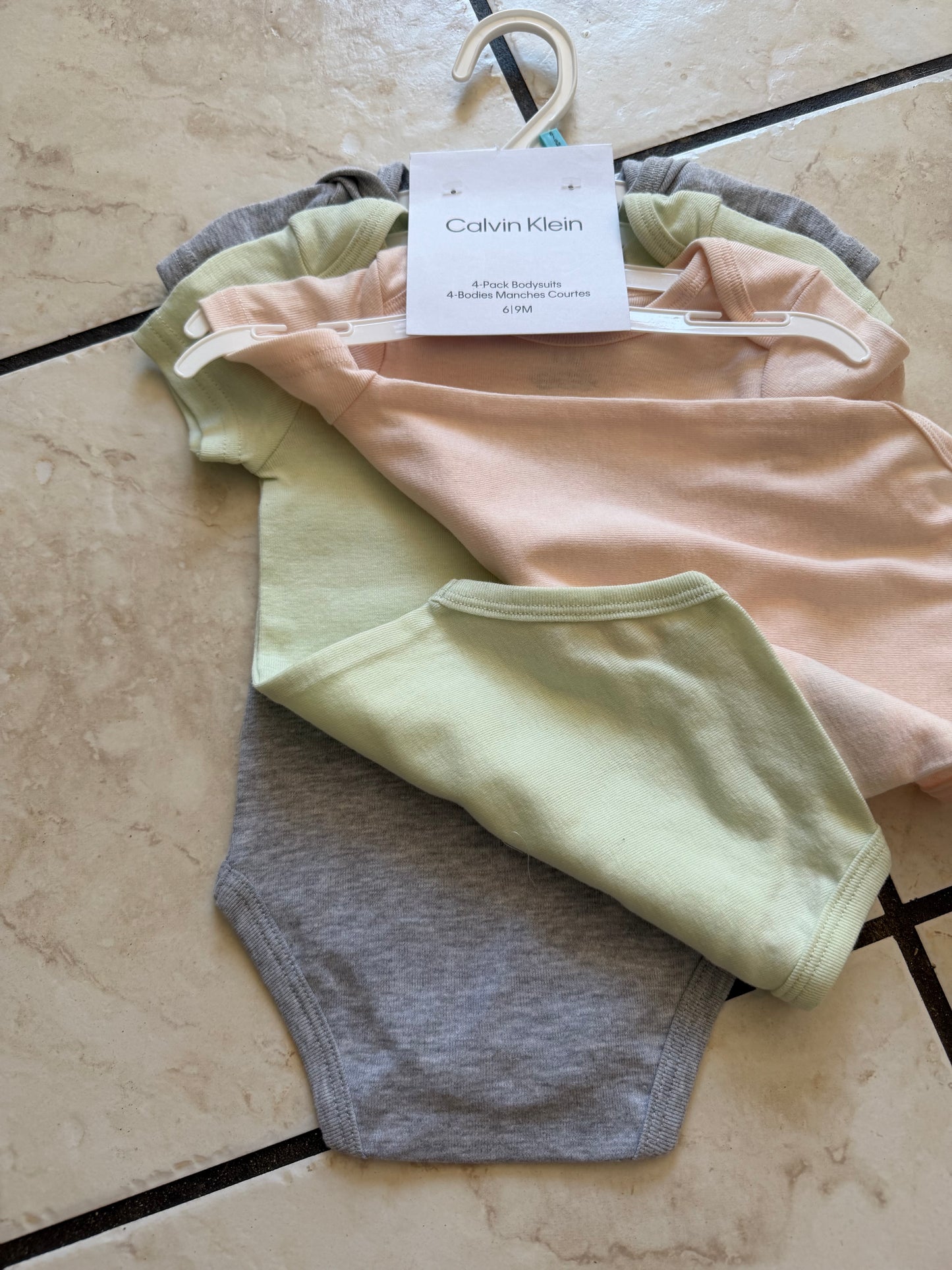 Baby Boy Clothes -Calvin Klein Bodysuits 3pk (Used)