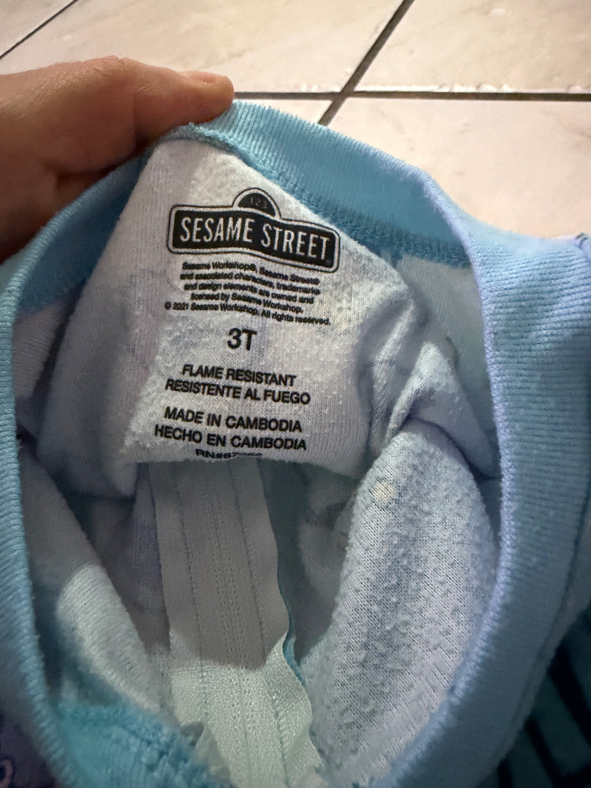 Baby Clothes - Cookie Monster Onsie Size 3T (Used)