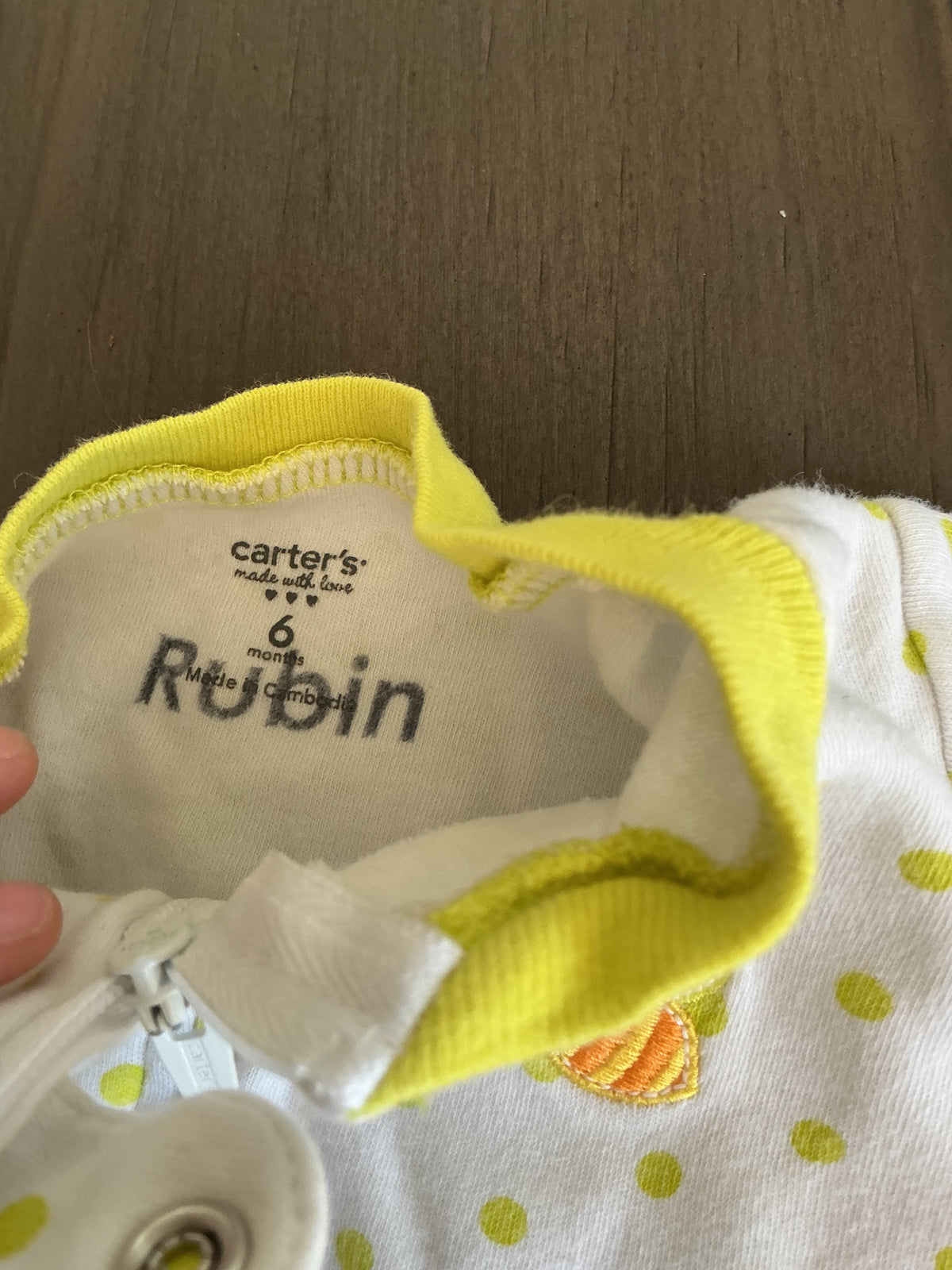 Baby Clothes - Bee Onsie 6 Months Carter