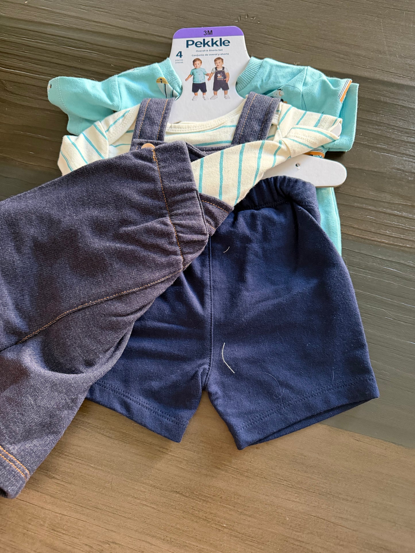 Baby Clothes 3months "Elephant Overalls" (4pk) (NEW)