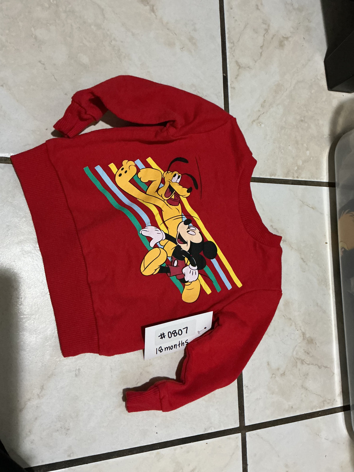 Mickey Mouse Red Sweater - 18 Months (Used)