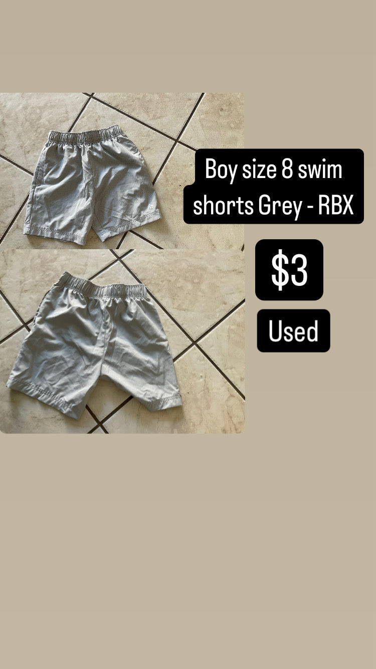 Boy size 8 swim shorts Grey - RBX