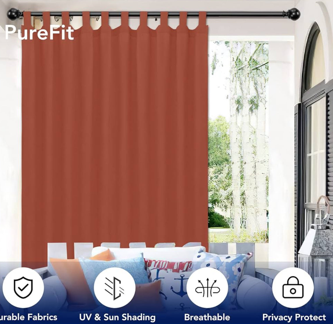 Terra Ted/Orange Curtain pallets 2panels (110x84in)