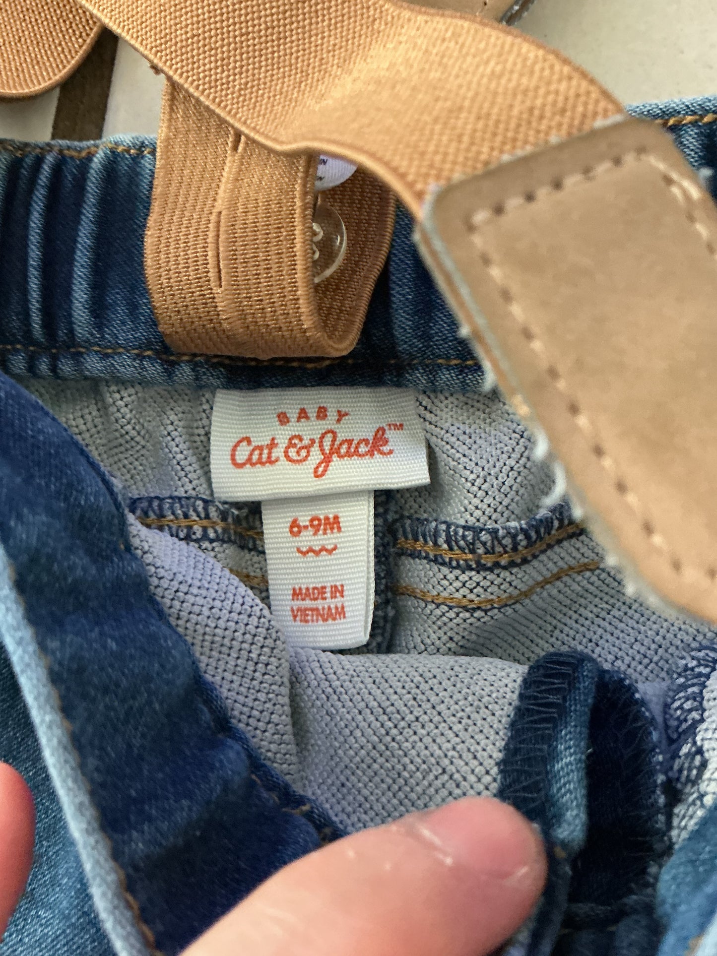 Baby Clothes - Jean Suspenders 6/9 Months (Used)