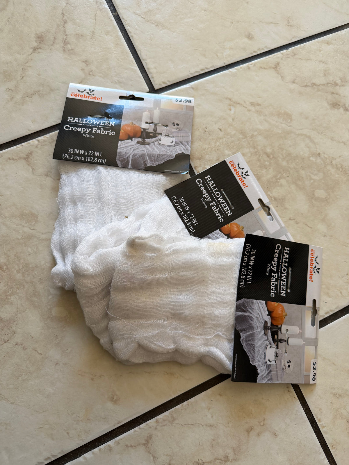 White Creepy Cloth 3pk (NEW)