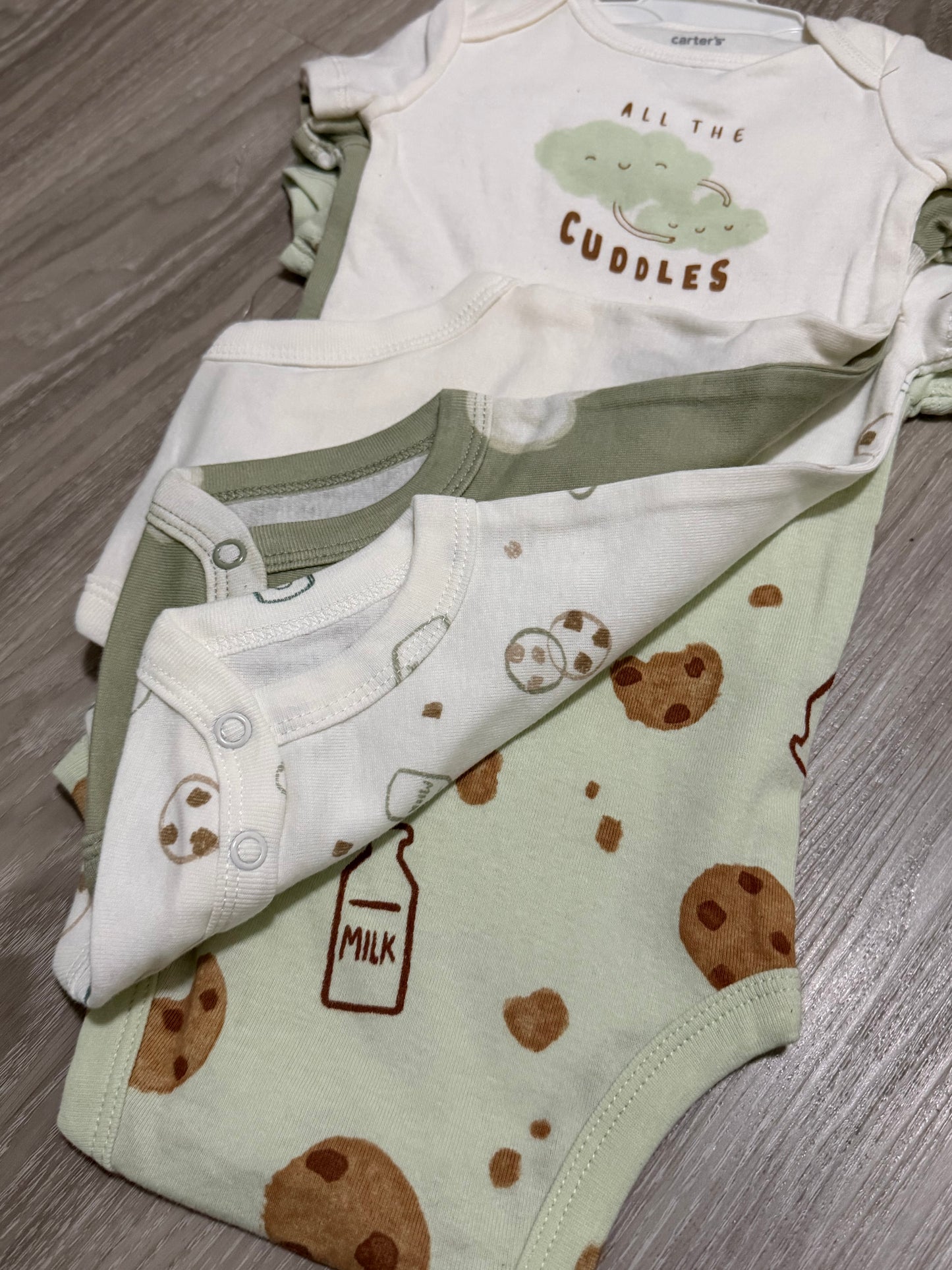 Baby Clothes - All The Cuddles Onesies 4pk 3 months (NEW)
