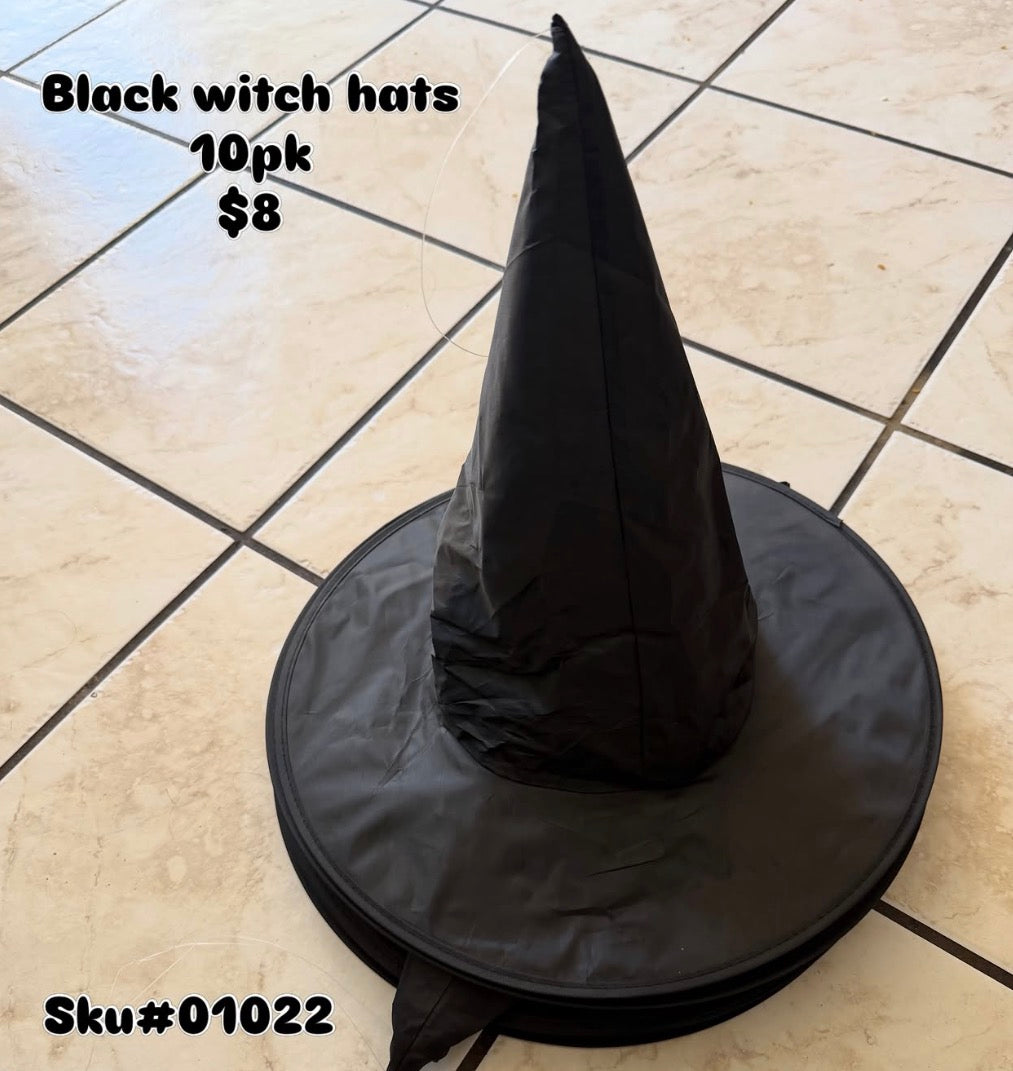 Black Witch Hats - 10pk