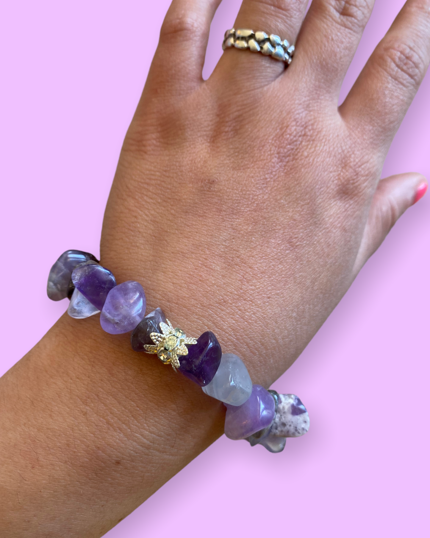 Chip Amethyst Crystal Bracelet (NEW)