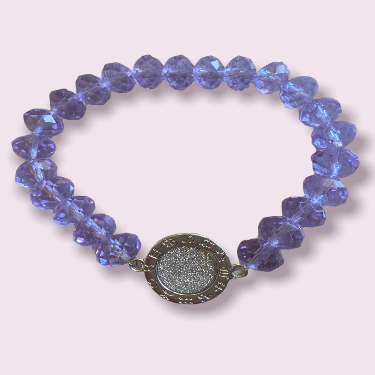 Silver Zodiac Amethyst Bracelet