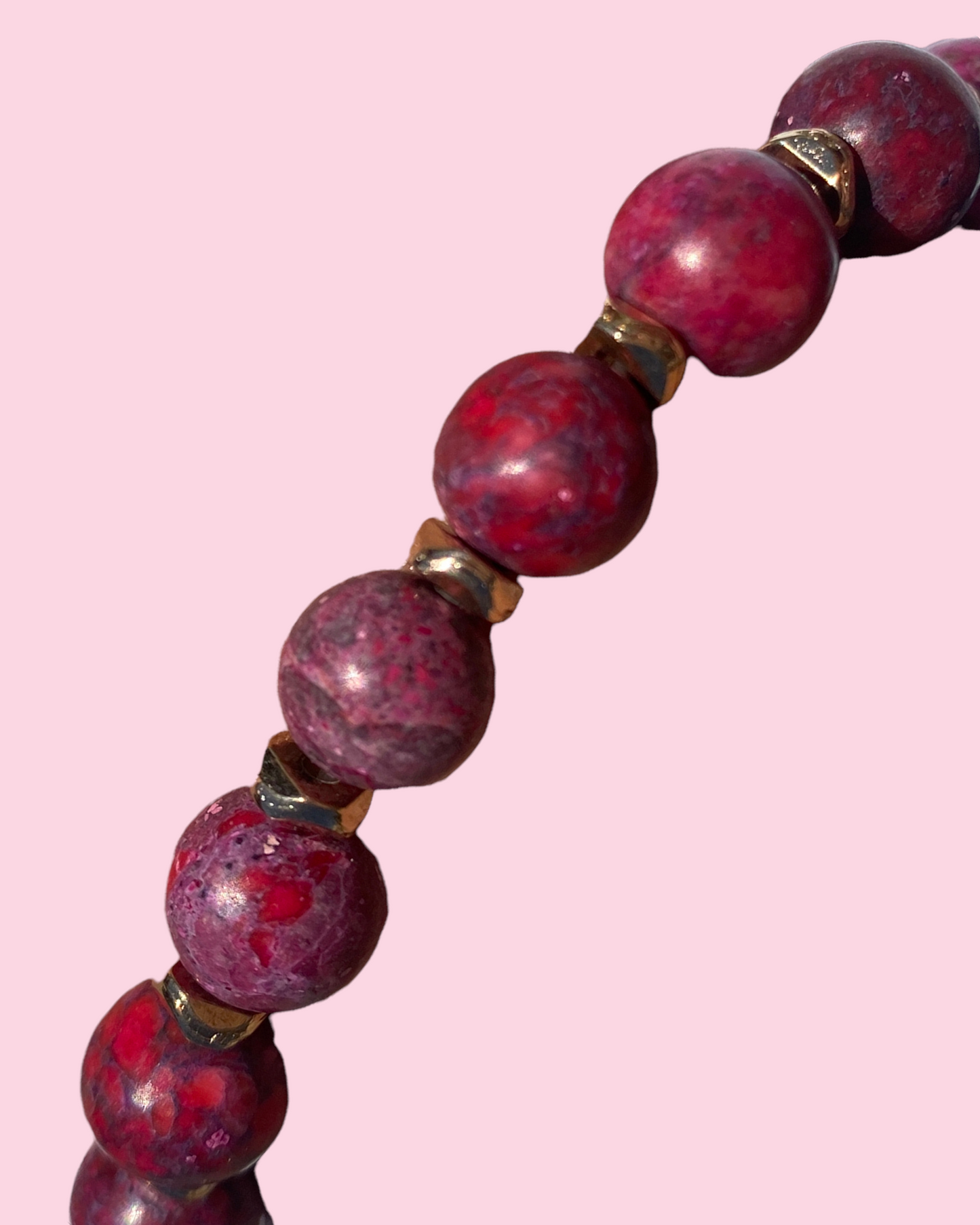 Red Topaz Casual Stone Bracelet