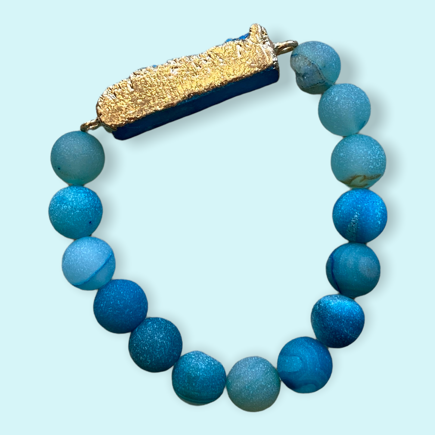 Blue Agate Stone Bracelet
