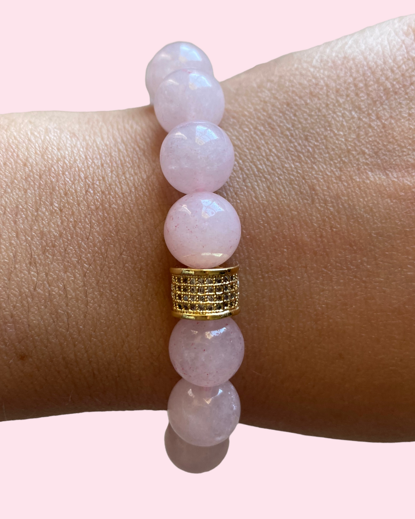Classy Rose Quartz Bracelet