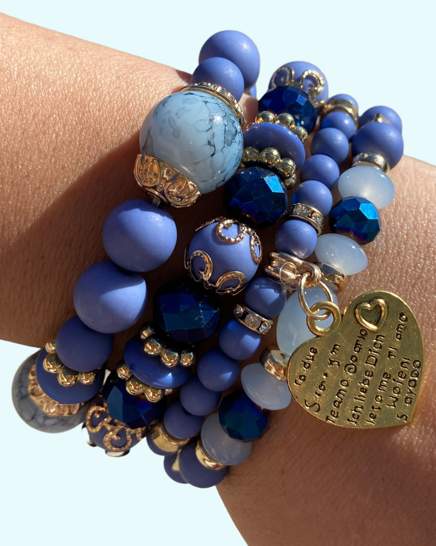 Stealing My Heart Bracelet Set (Blue)