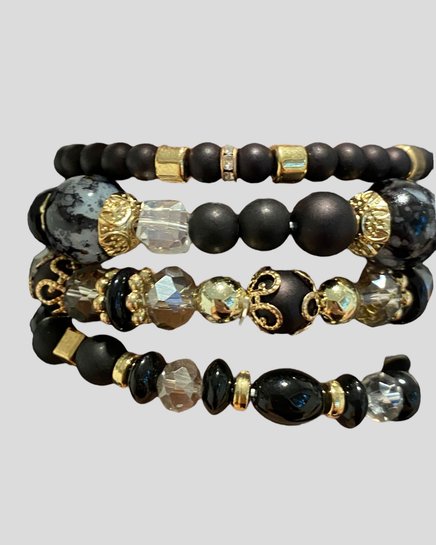 Stealing My Heart Bracelet Set (Black)