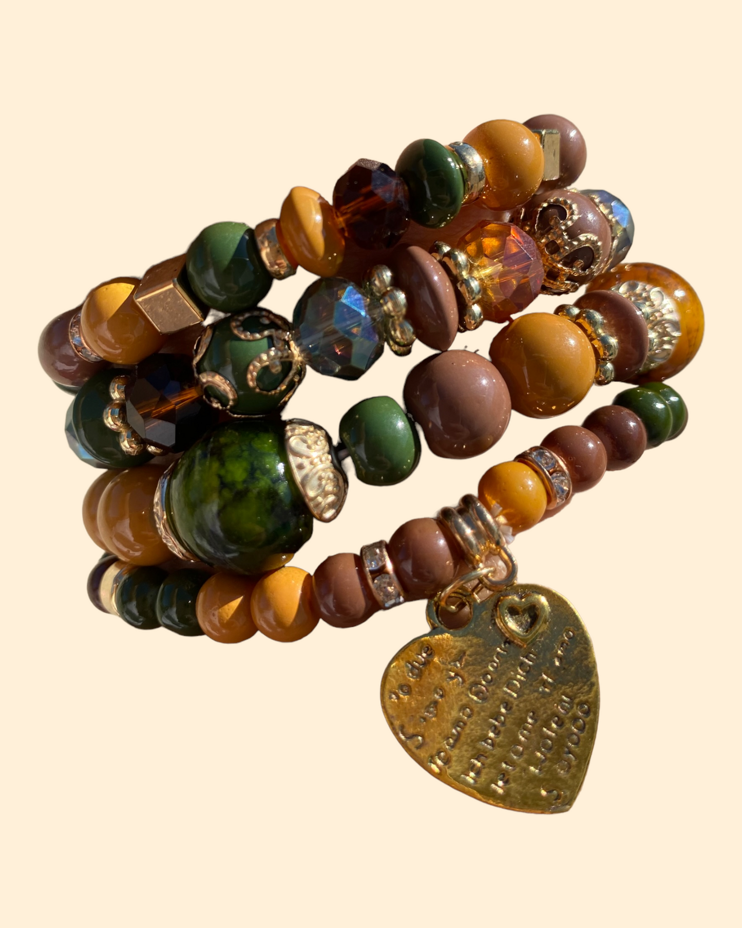 Stealing My Heart Bracelet Set (Green)