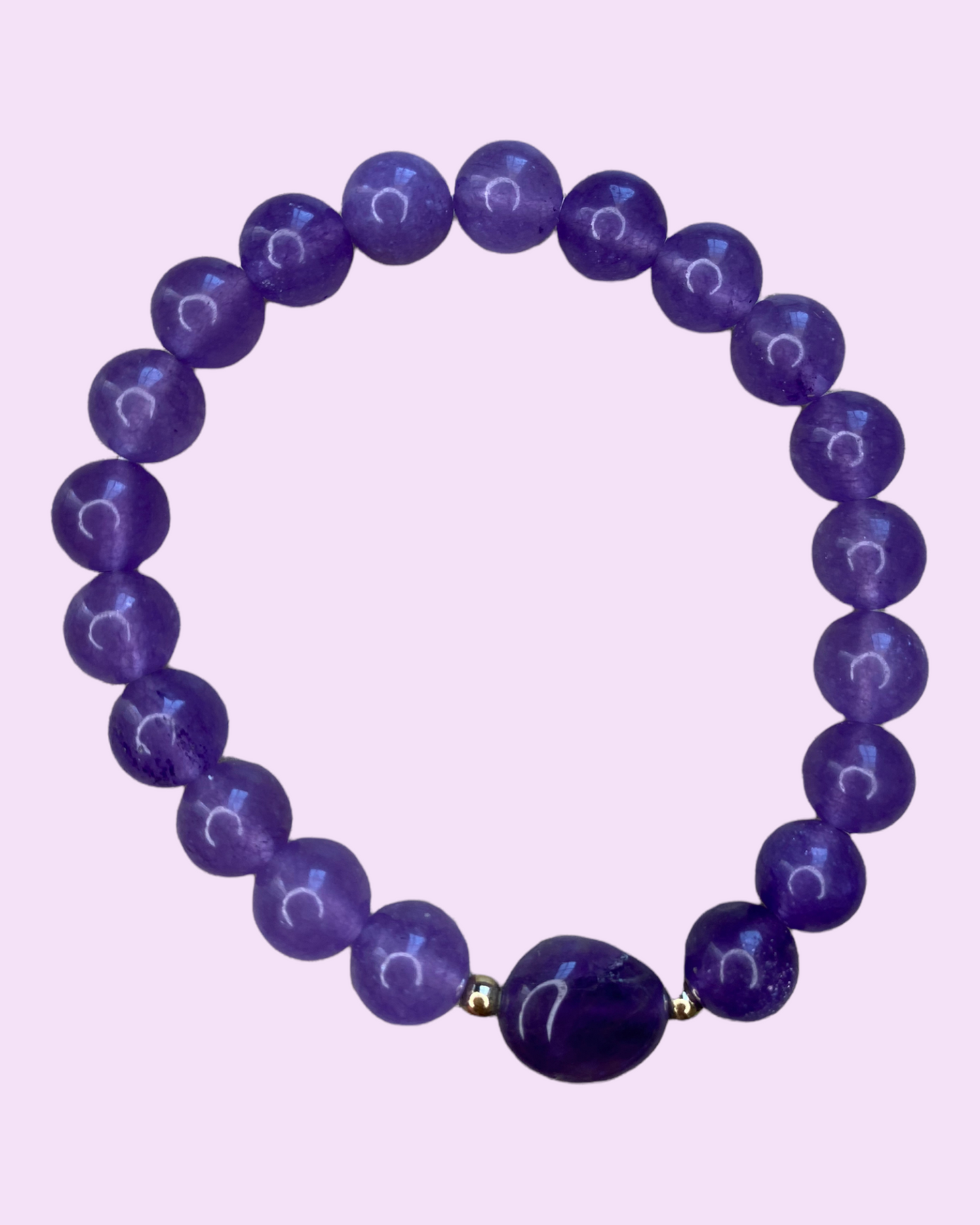 Casual Lepidolite Crystal Bracelet