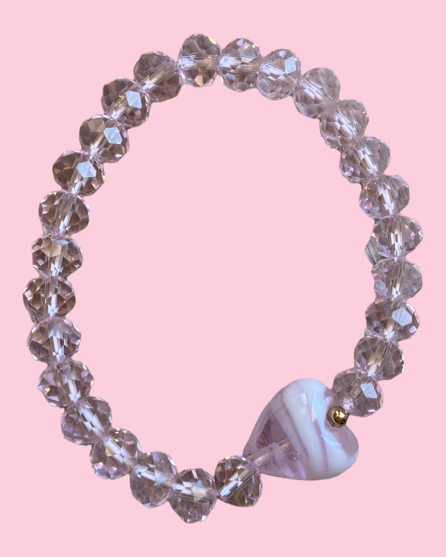 Heart Rose Quartz Bracelet