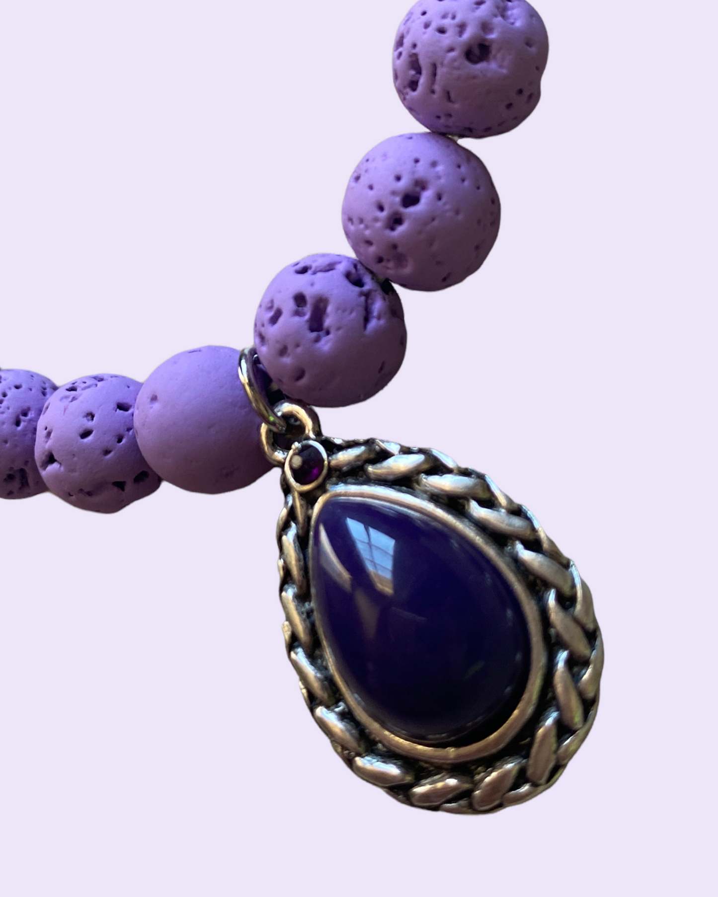 Amethyst Dangle Stone Bracelet