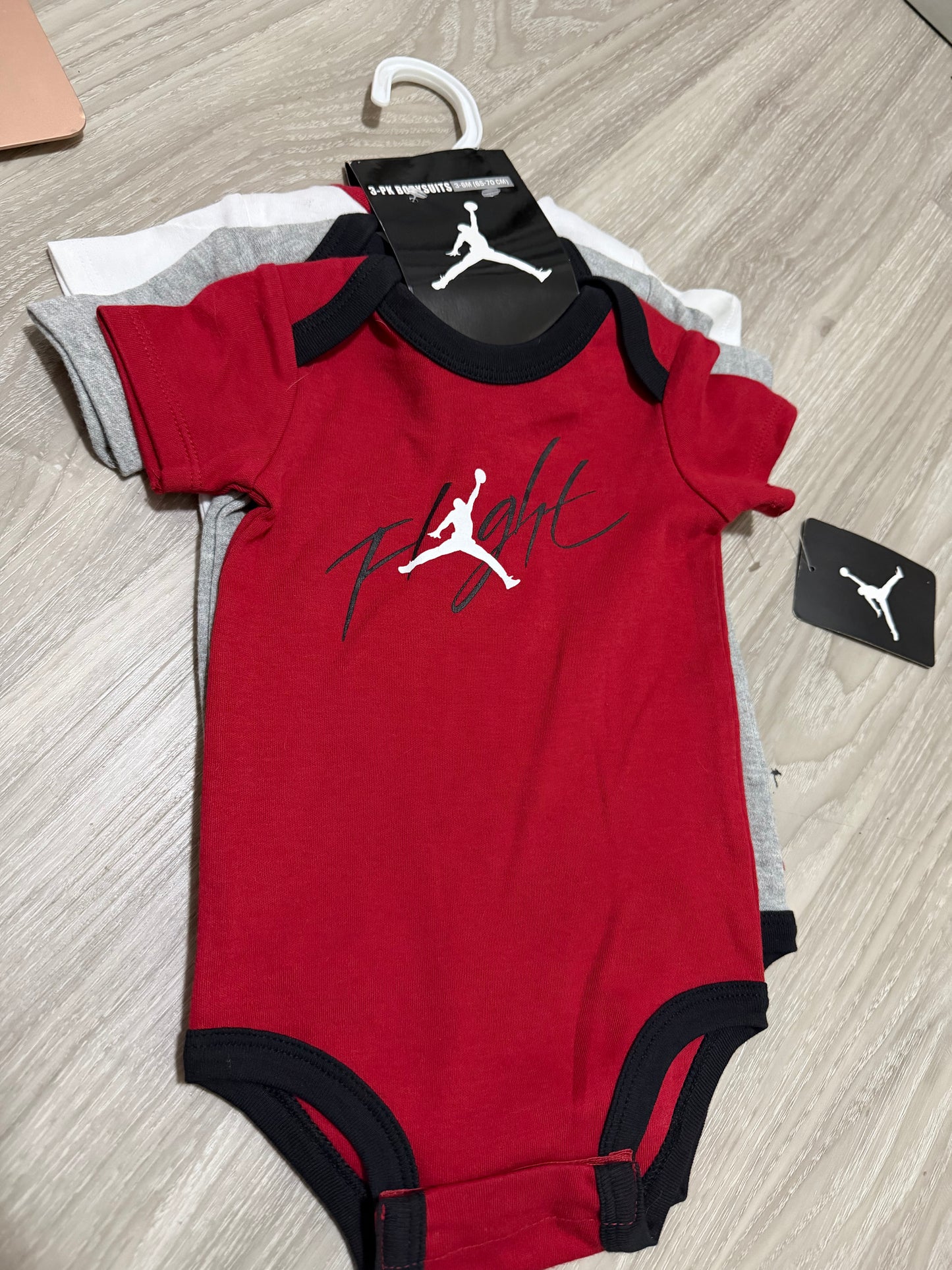 Baby Clothes - Jordan's Onesies 3pk 3-6 months (NEW)