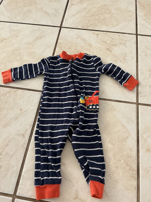 Baby Clothes - Stripped Truck Onsie 12 Months (Used)