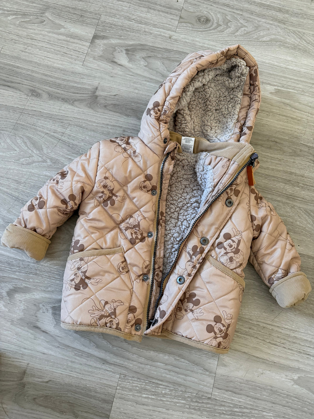 Baby Clothes - Micky Mouse Tan Jacket -18 months (Used)