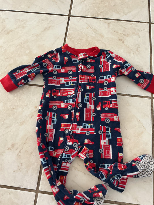 Baby Clothes - Fire Truck PJ's 12 Months (Used)