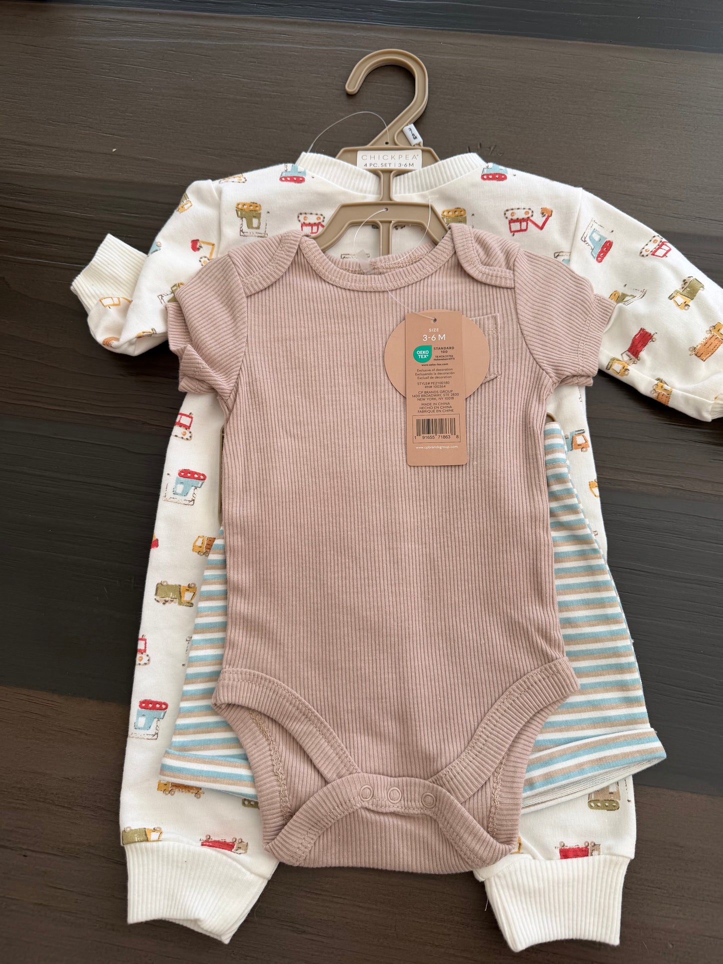 Baby Clothes - Truck Set 4pk 3-6Months (NEW)