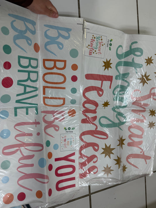 Wall décor "Be Bold, Be you , Be brave, Smart, strong, Fearless (NEW)