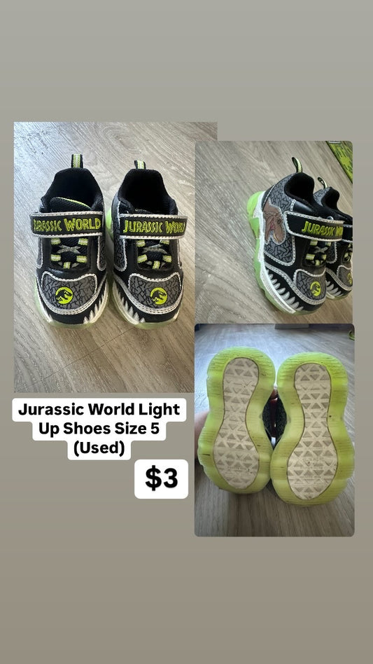 Jurassic World Light Up Shoes Size 5 (Used)