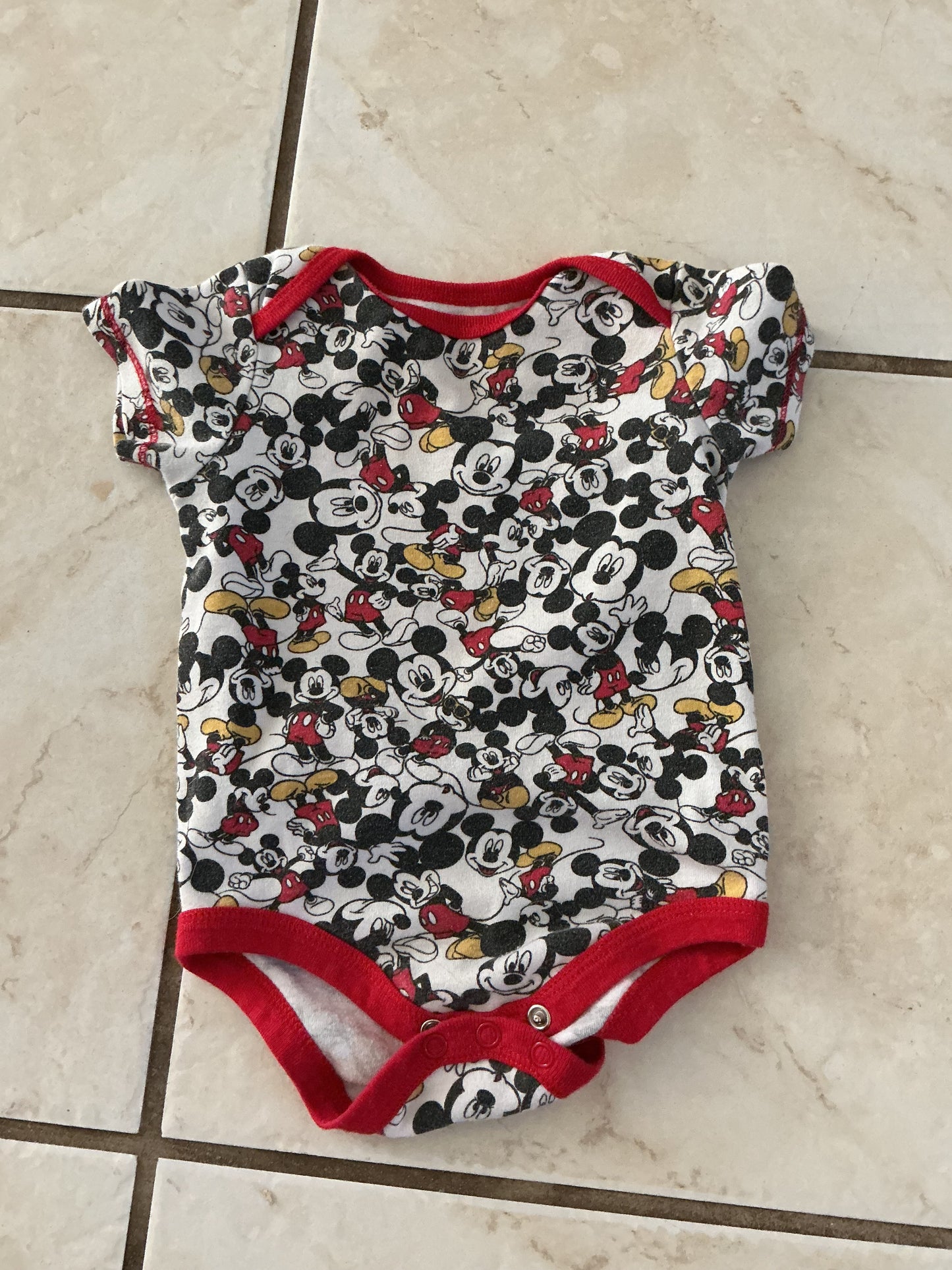 Baby Clothes - Micky Mouse Onsie 6/9 Months (Used)