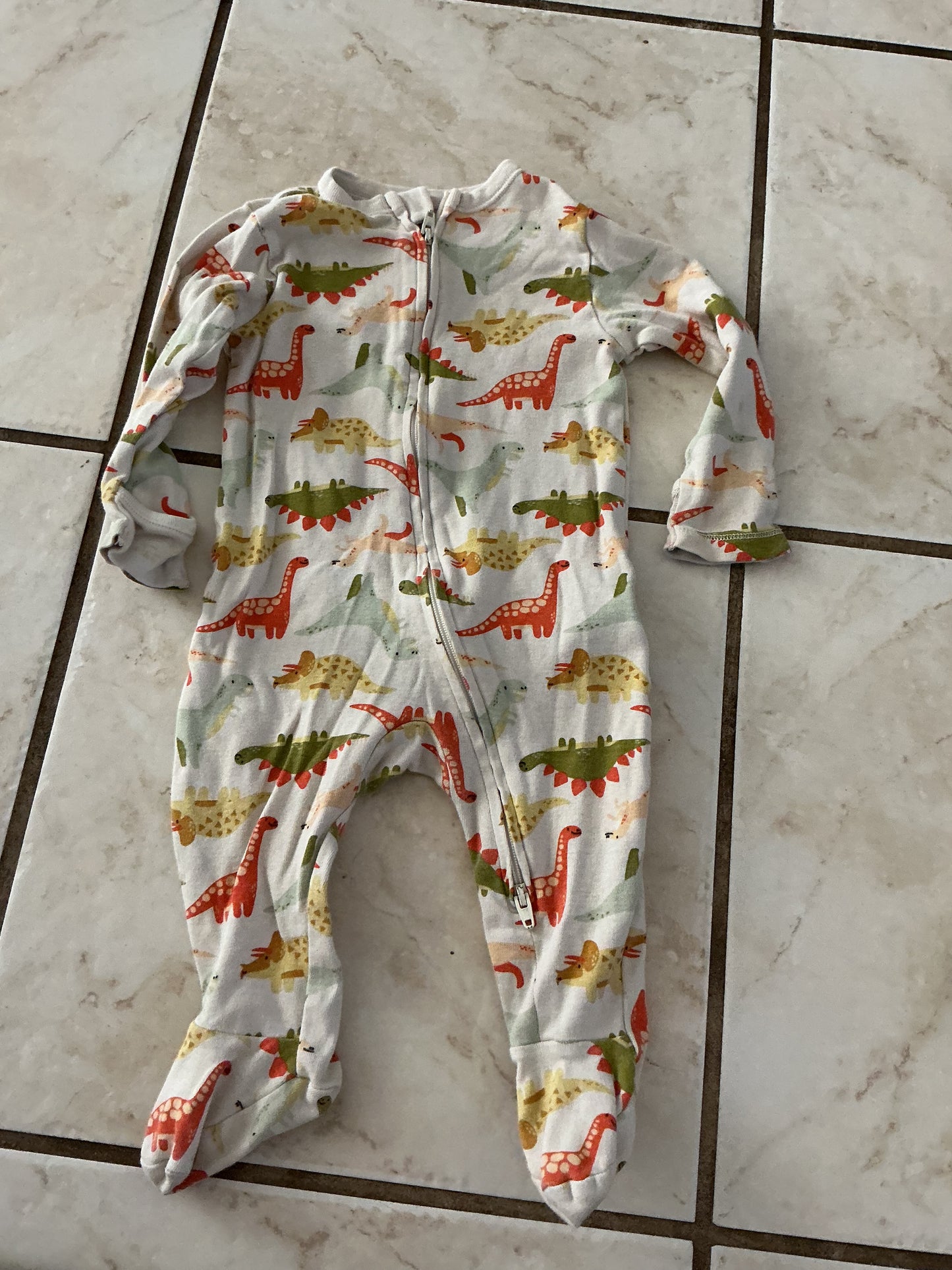 Baby Clothes - Colorful Dino PJ's 6-9 Months (Used)