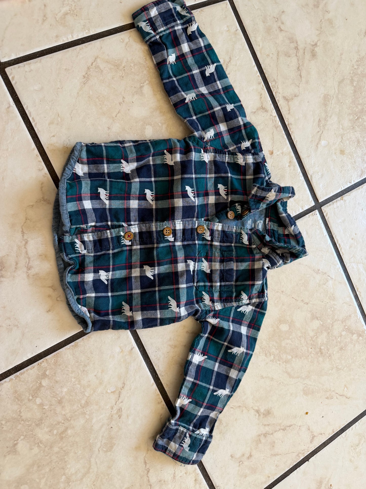 Baby Clothes - Wolf Shirt 12 Months (Used)