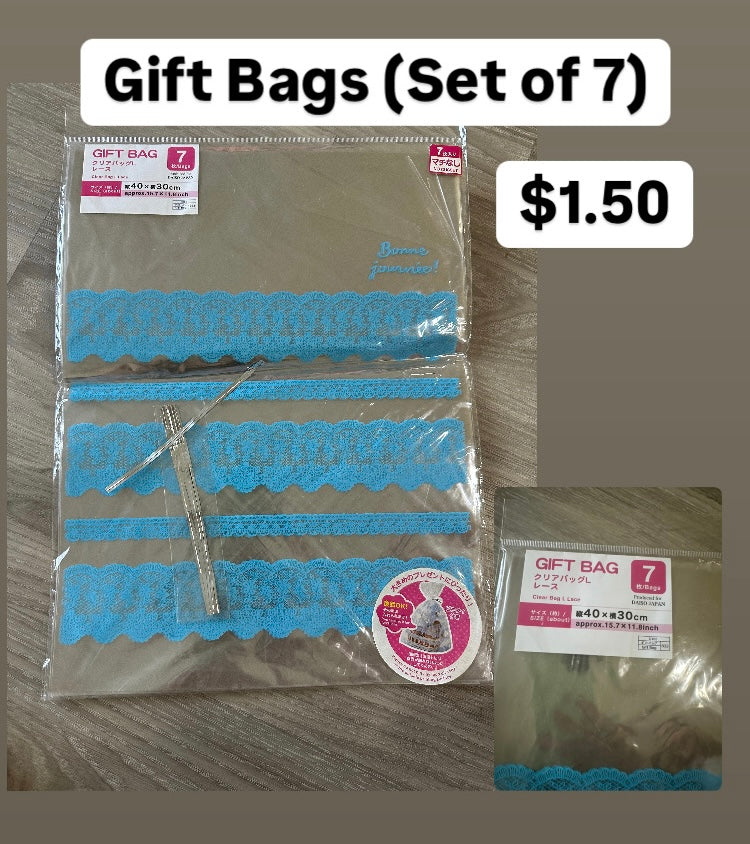 Gift Bags (Set of 7)