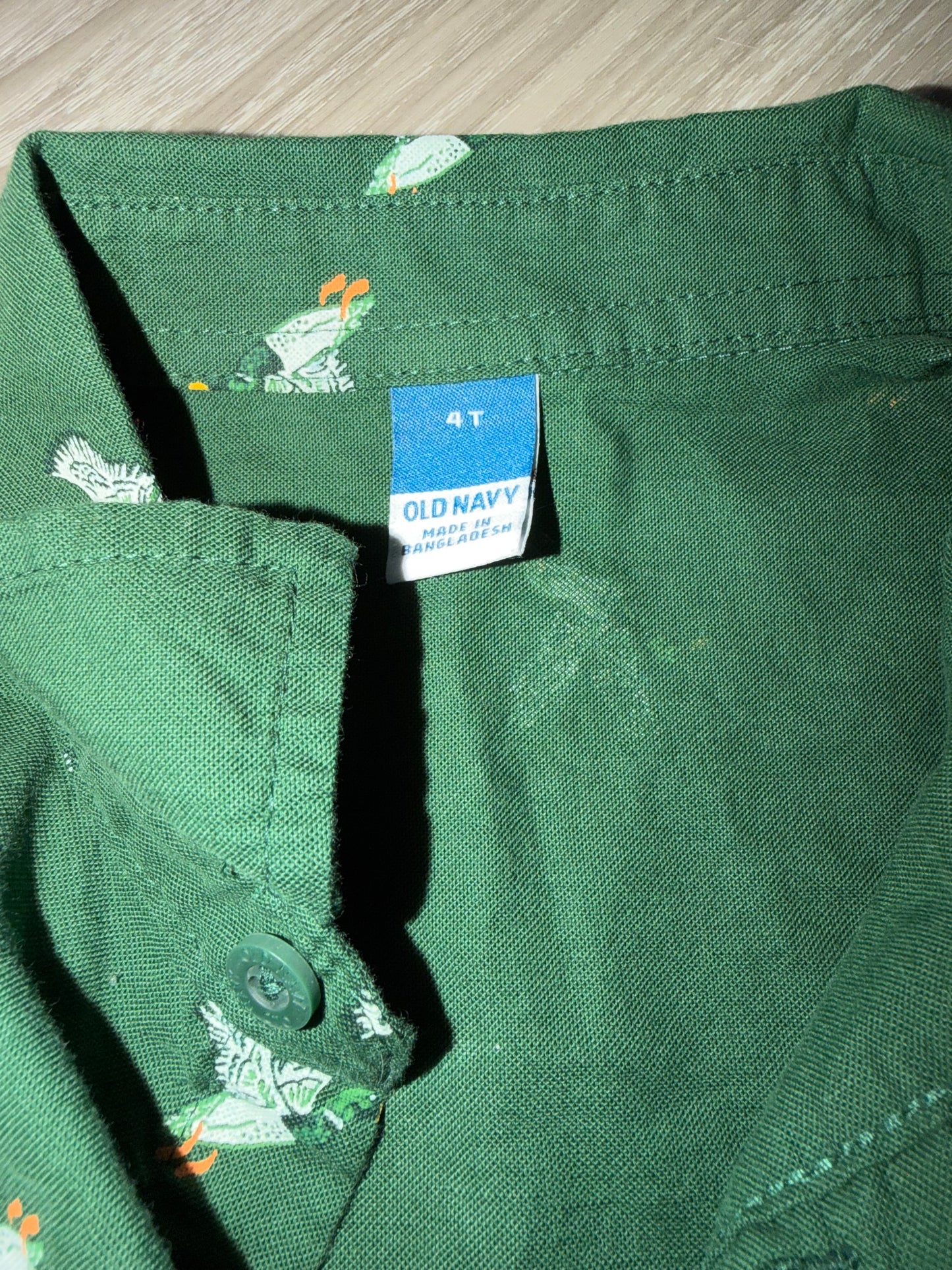 Boy Clothes - Green Duck Long Sleeve Old Navy Size 4T (New)