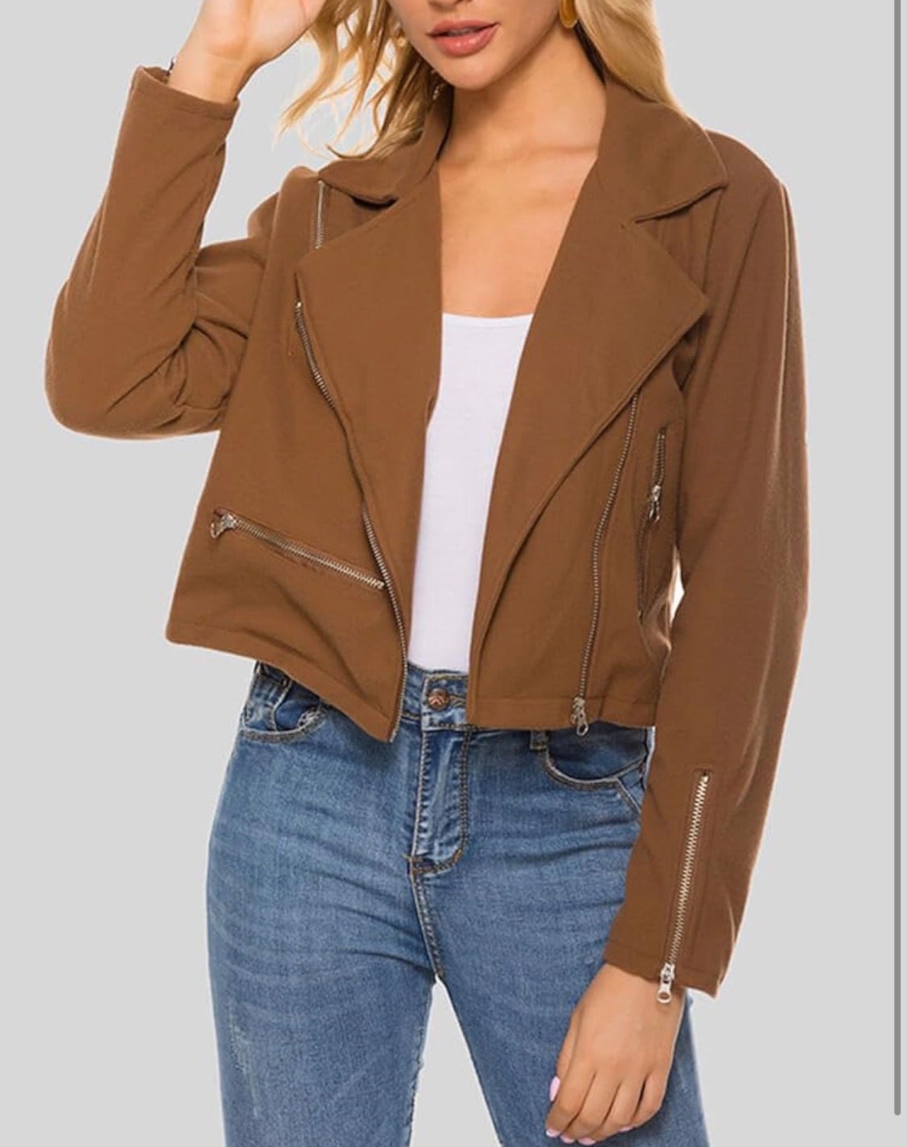 Brown Zip Up Jacket