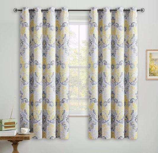 Yellow Blackout Curtains 63" x 52" (2 panels)