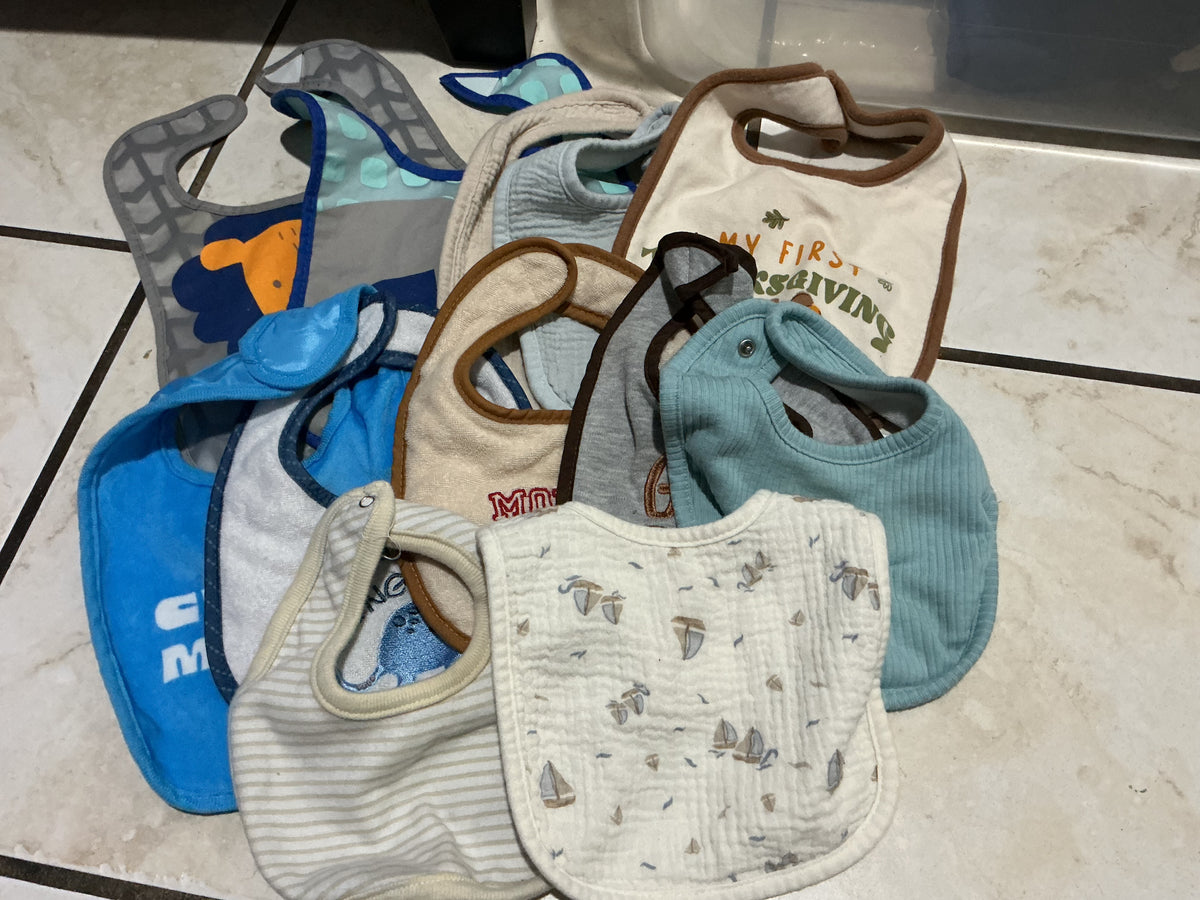 BUNDLE: Baby Bibs 12pk of random sizes