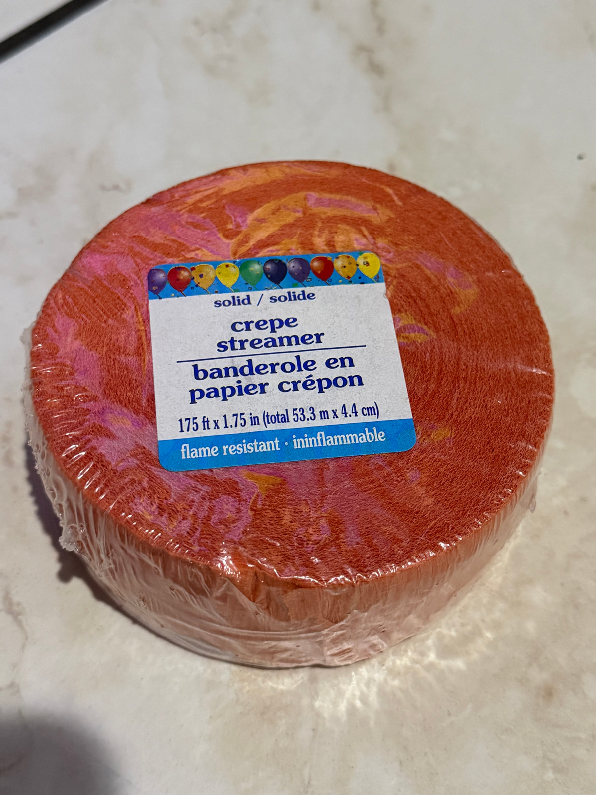 Crepe Streamer - Orange