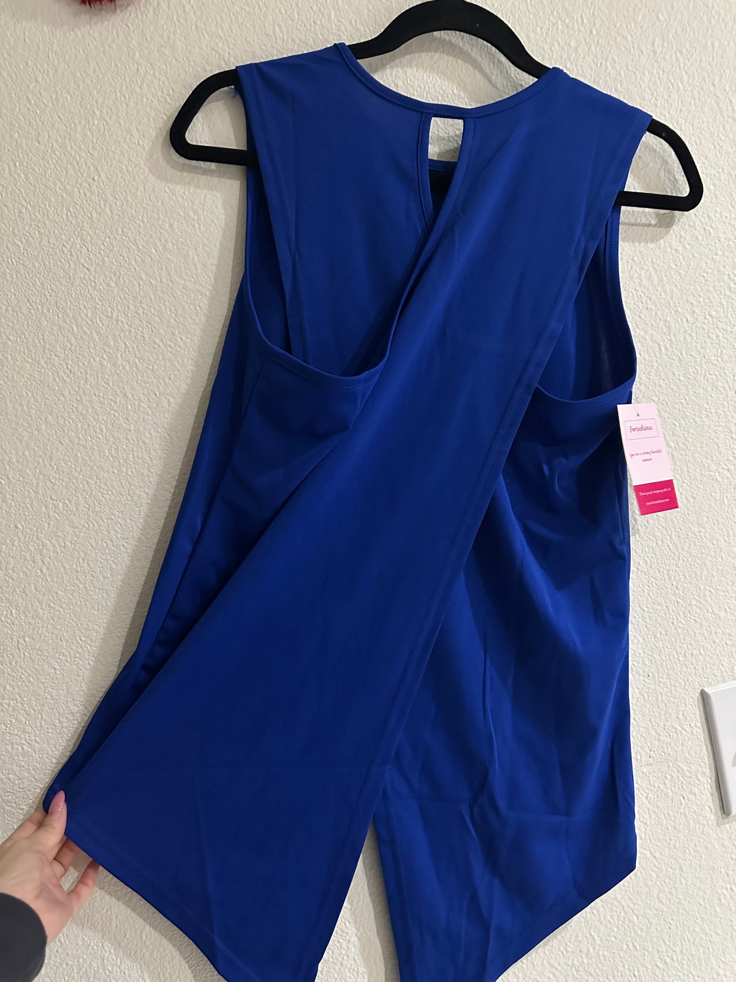 Fancy Crisscross Top (Blue)