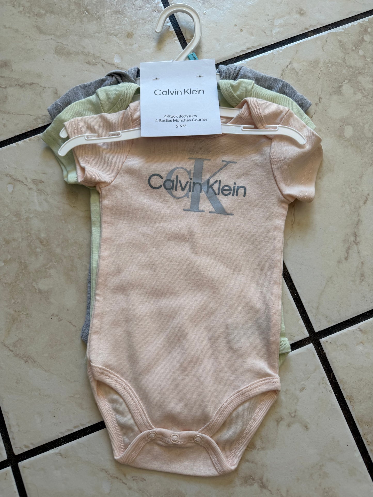 Baby Boy Clothes -Calvin Klein Bodysuits 3pk (Used)