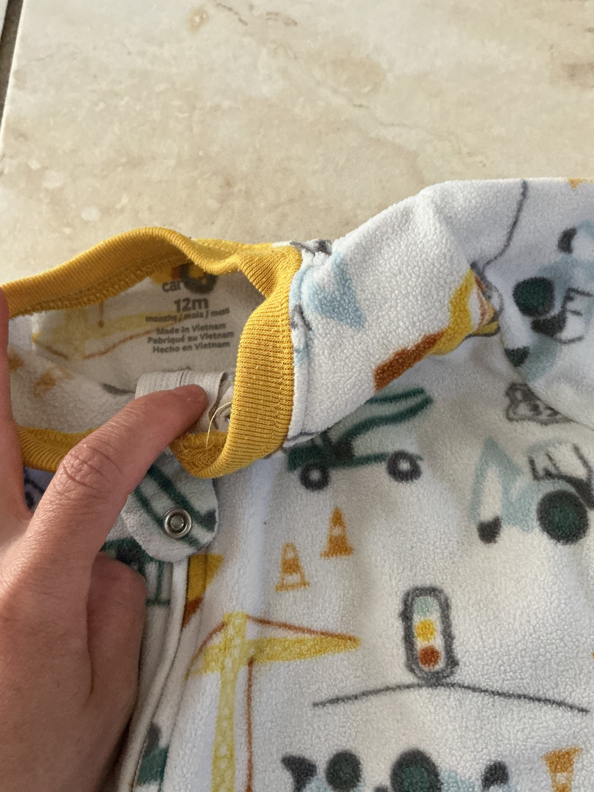 Baby Clothes - Trucks Pj's 12months (Used)