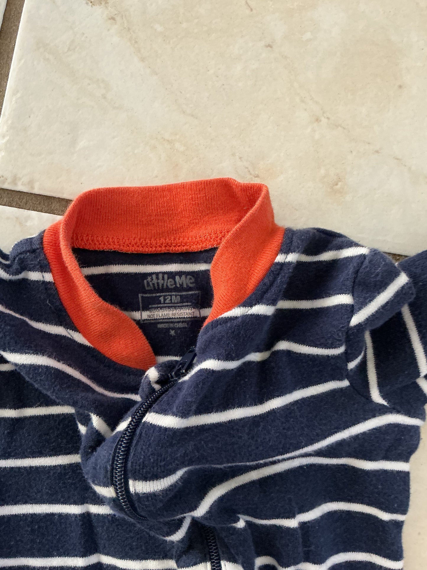 Baby Clothes - Stripped Truck Onsie 12 Months (Used)