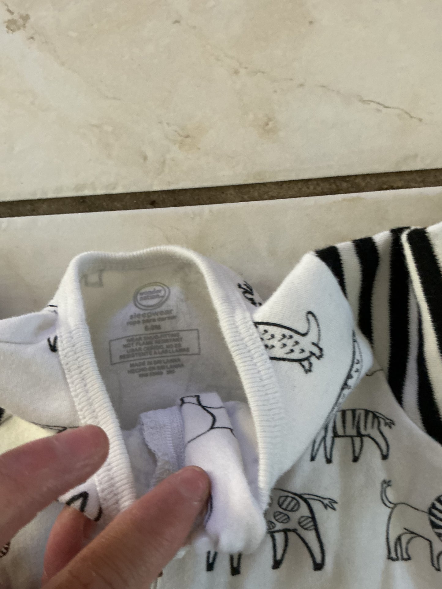 Baby Clothes - Animal Pj's 6-9 Months (Used)