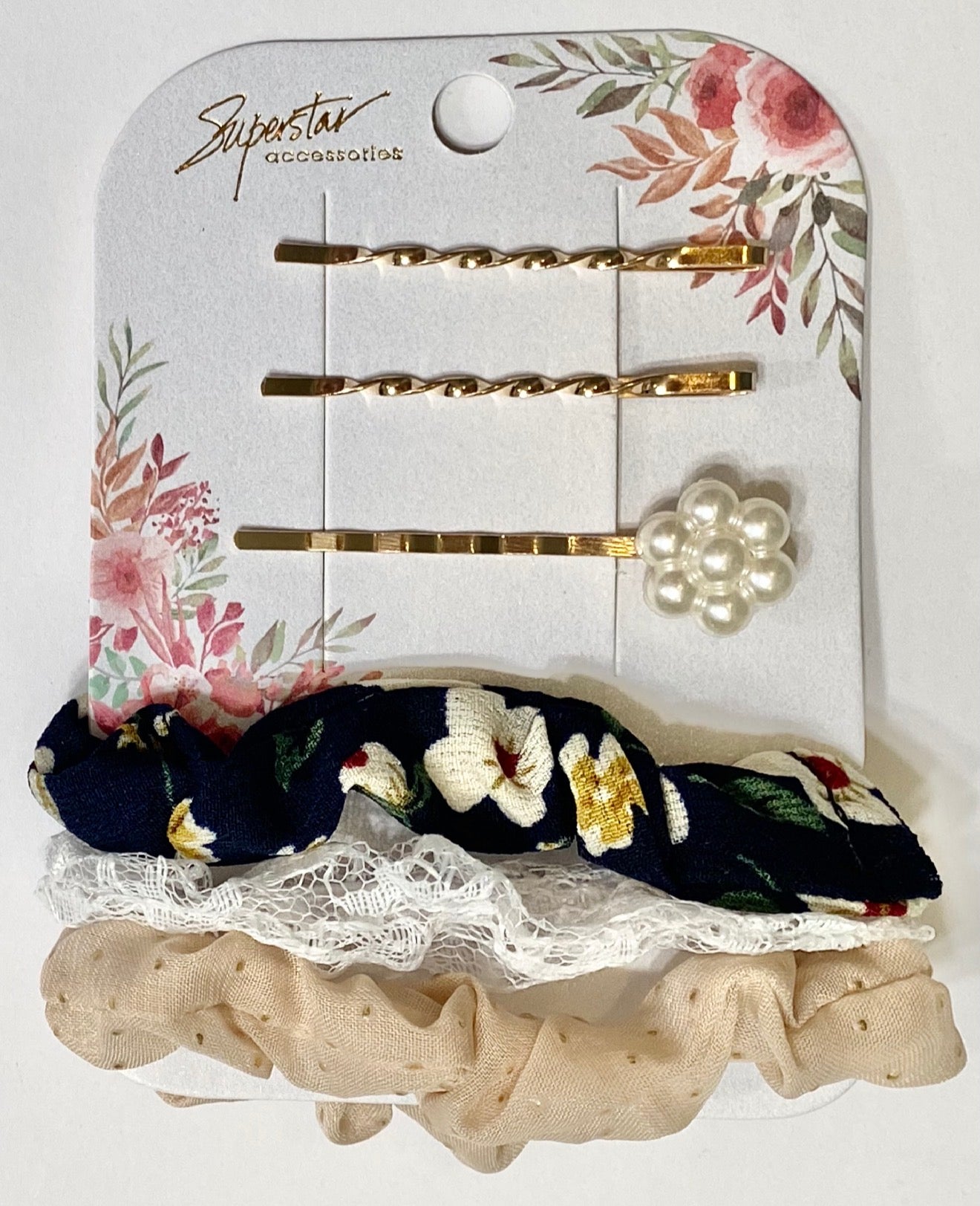 Scrunchies & Clips Set - Black (NEW)