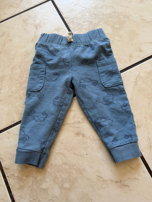 Baby Clothes - Blue  Car Pants 12m (Used)