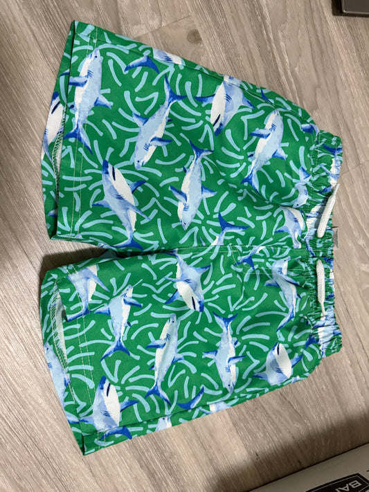 Boy Clothes - Shark Swim Trunks Size 4T (Used)